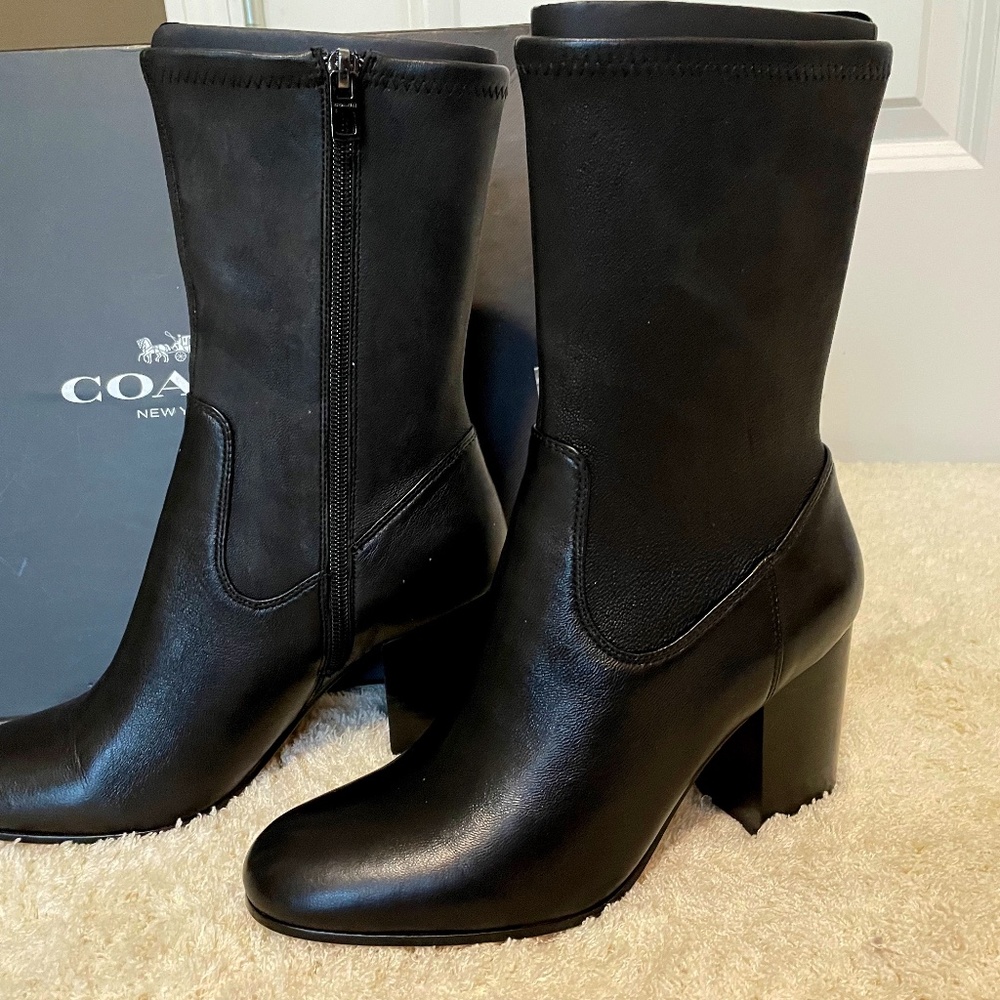 Coach Bond Block Heel Boots